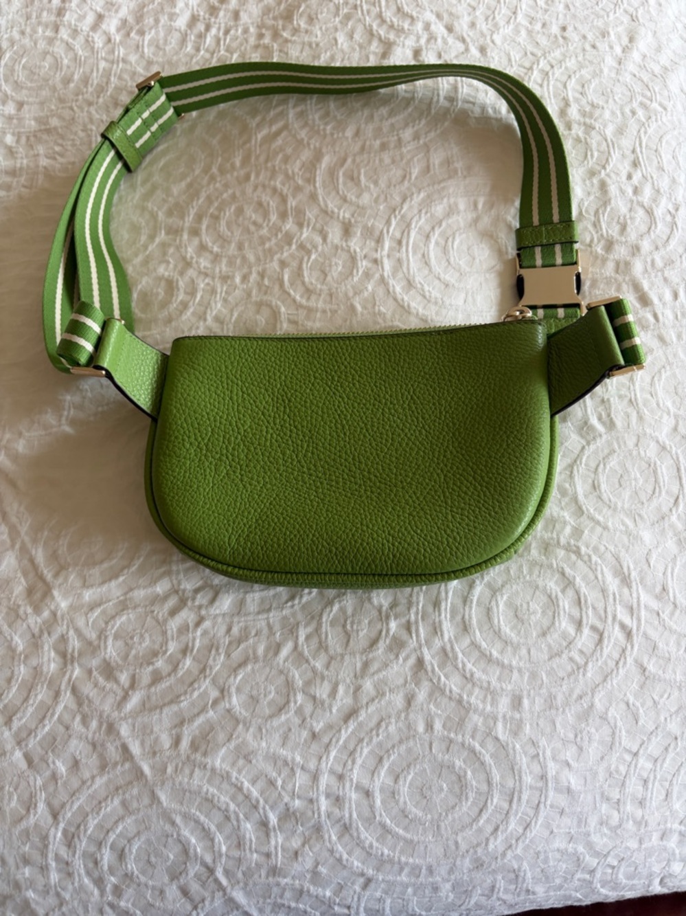kate spade New York Lime Green Pebbled Leather Crossbody - Picture 3 of 7
